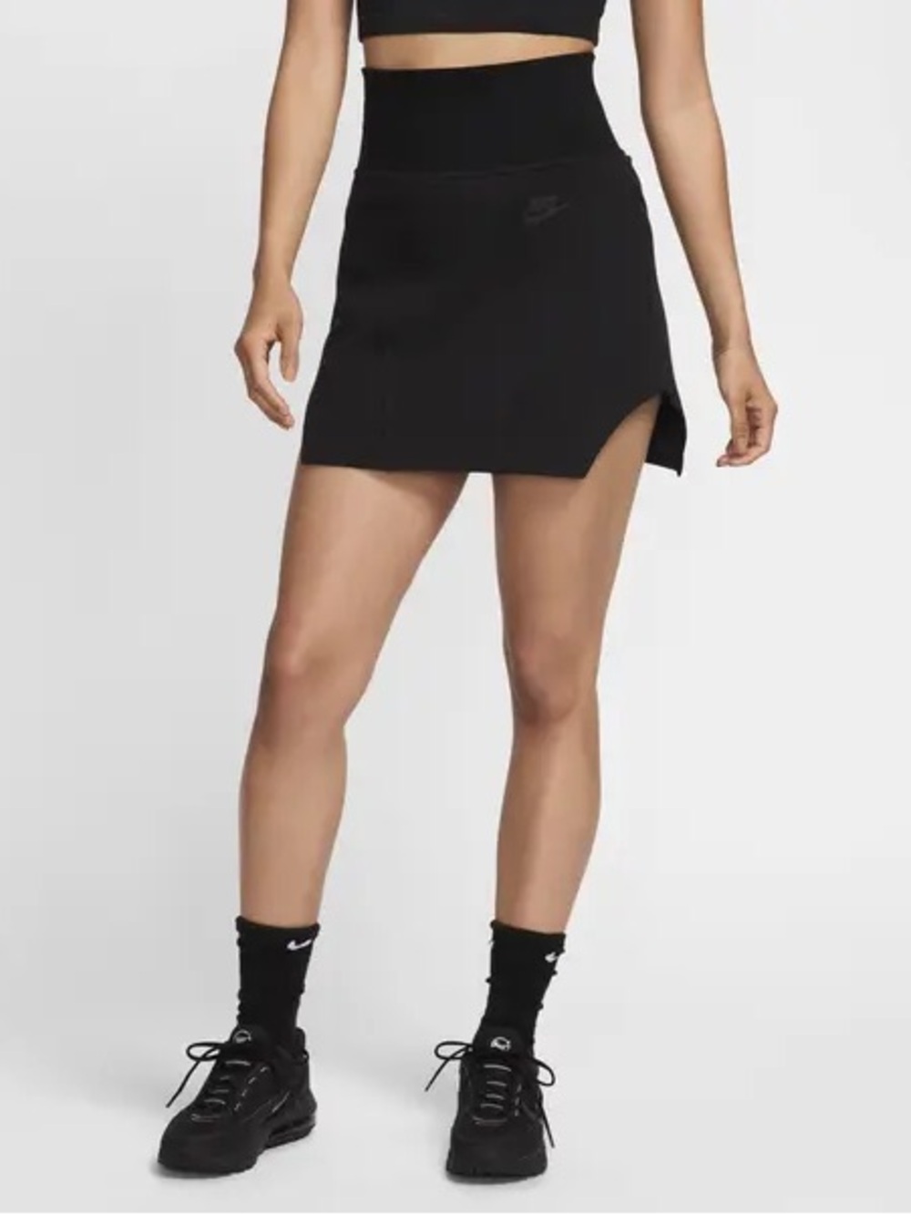Nike Tech Fleece High Waist Mini Skirt NWT BLACK Large